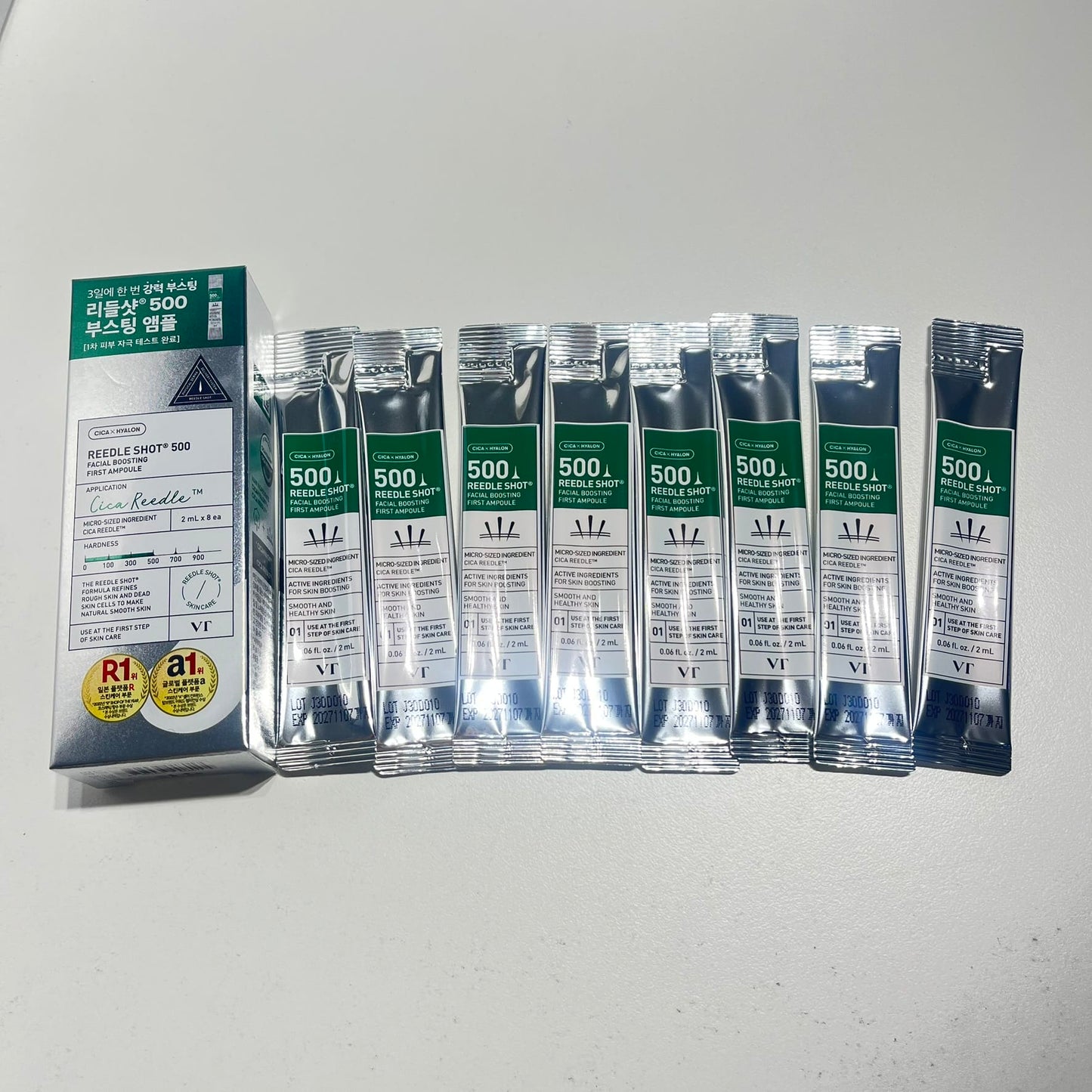 VT ブイティー リードルショット 500 フェイシャル ブースティング アンプル – シカ アンプル | 韓国 ブースティング アンプル 敏感肌用