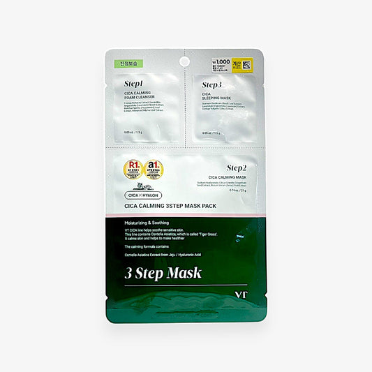 鎮静 シートマスク VT シカ カミング 3ステップ マスクパック