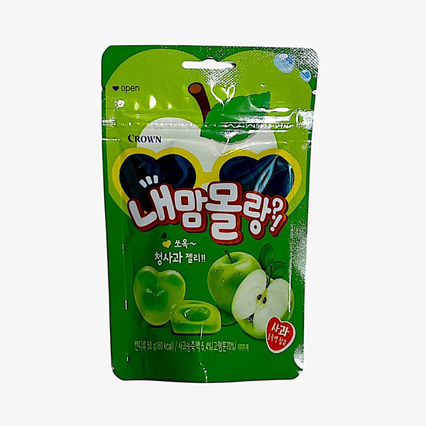青りんごグミ 通販 クラウン内맘몰랑 쏘옥 청사과 50g