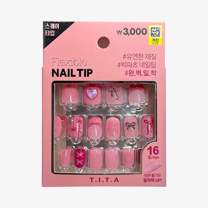 韓国ネイルチップ スクエア TITAPRESS ティタプレス スクエアネイルチップ