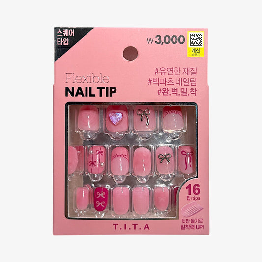 韓国ネイルチップ スクエア TITAPRESS ティタプレス スクエアネイルチップ