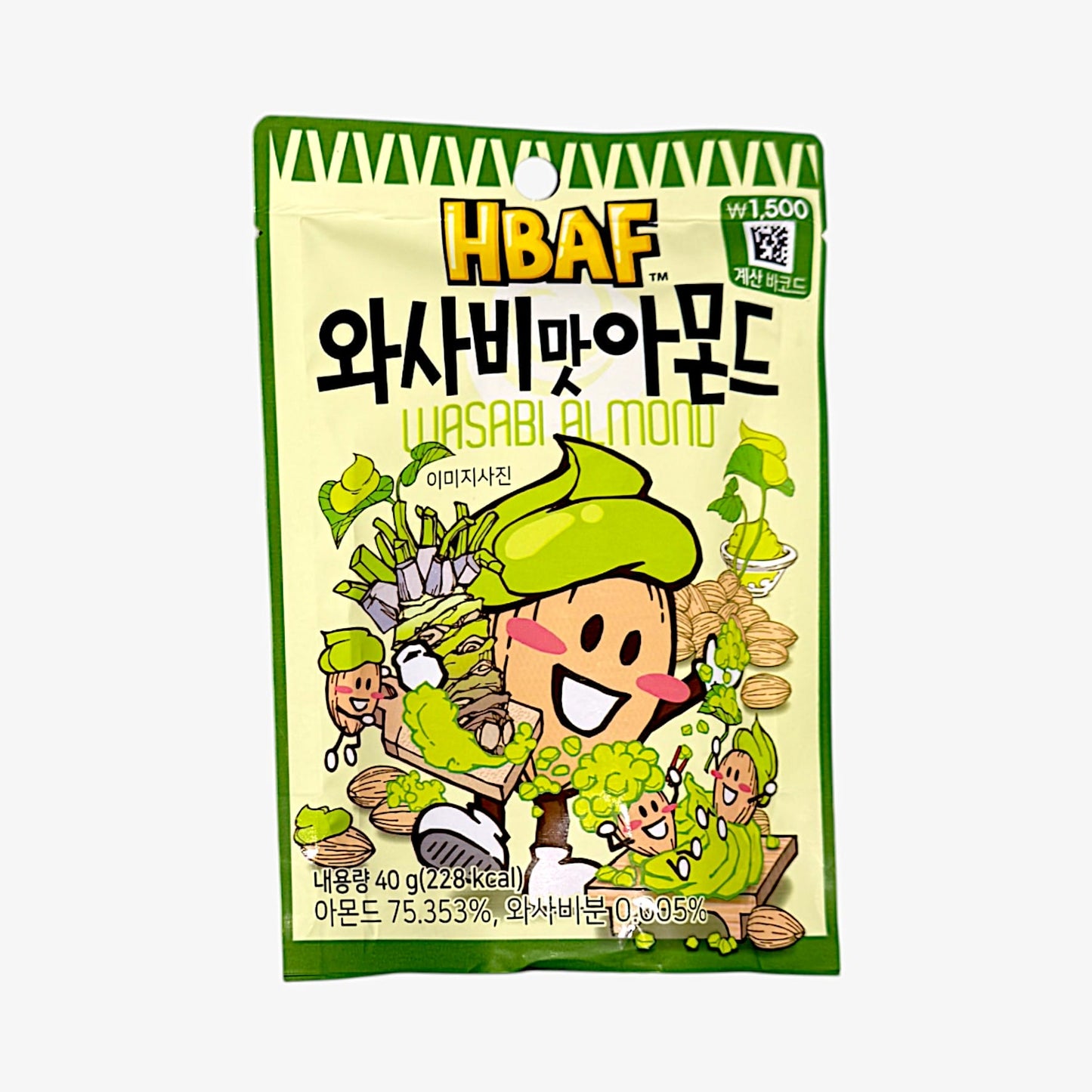 韓国お菓子 アーモンド HBAF エイチビーエーエフワサビ味アーモンド